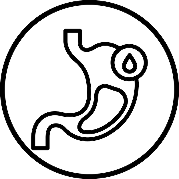 Vector diseño vectorial estilo del icono de gastroenterología