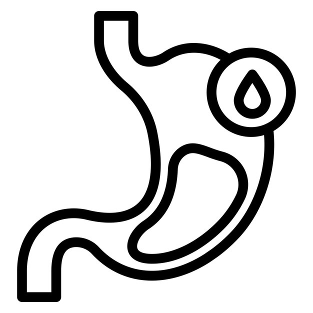 Diseño vectorial Estilo del icono de gastroenterología