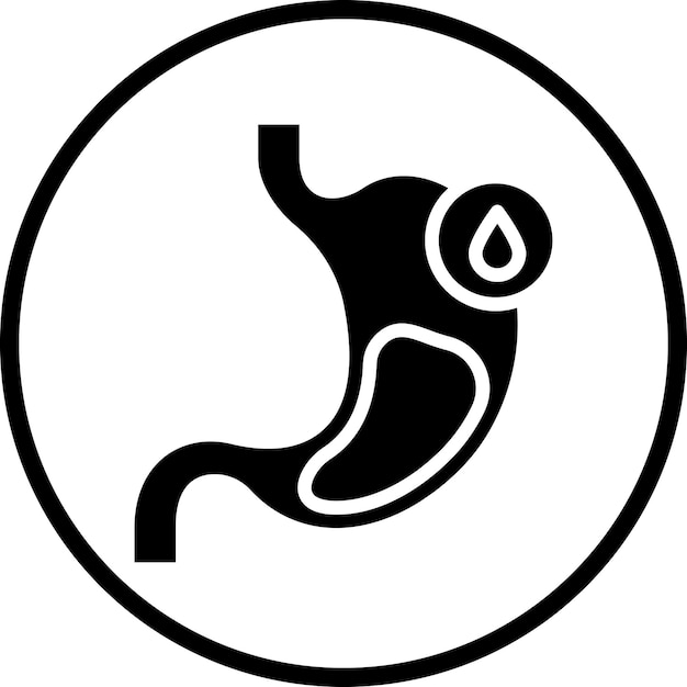 Diseño vectorial Estilo del icono de gastroenterología