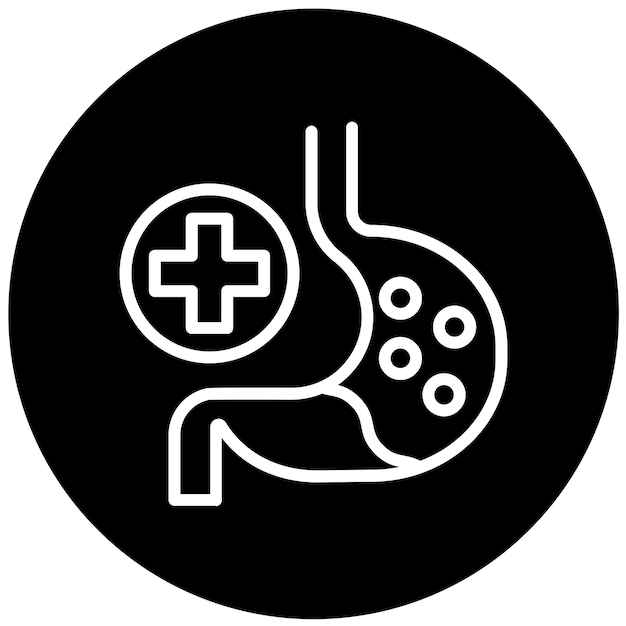 Vector diseño vectorial estilo del icono de gastroenterología