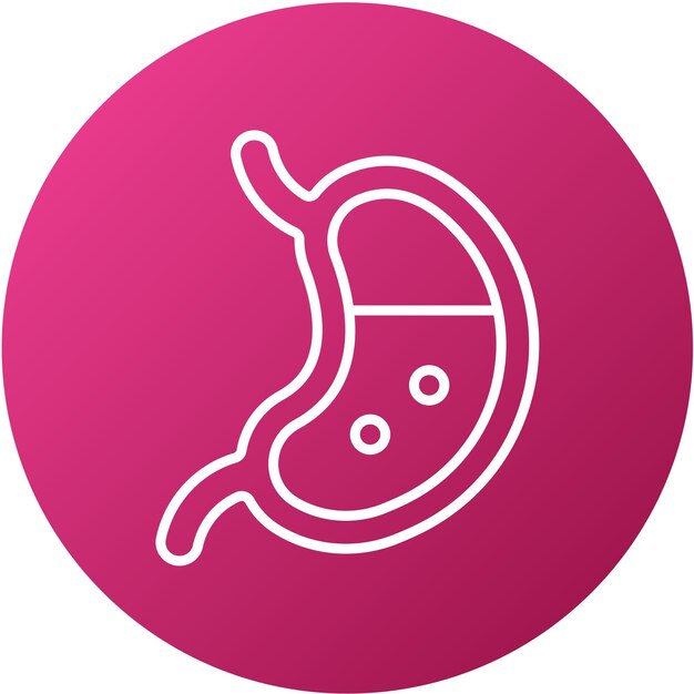 Diseño vectorial Estilo del icono de gastroenterología