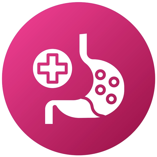 Diseño vectorial Estilo del icono de gastroenterología