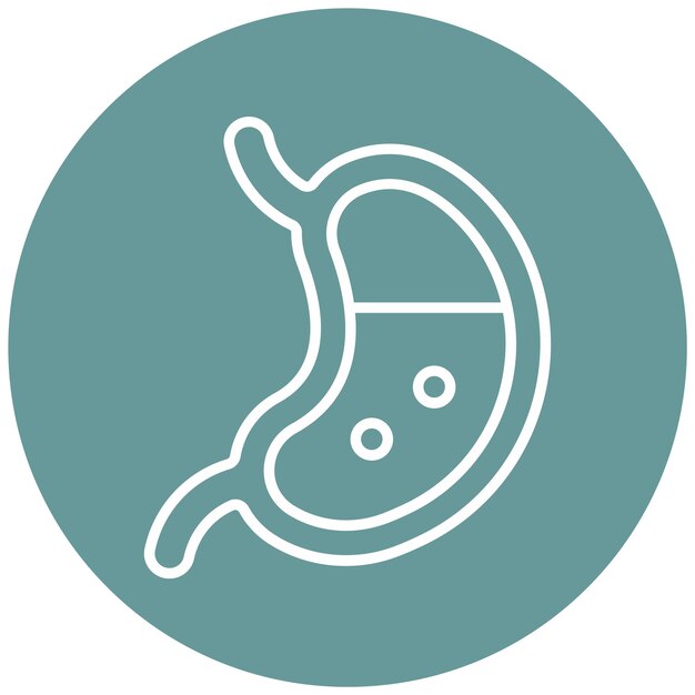 Diseño vectorial Estilo del icono de gastroenterología