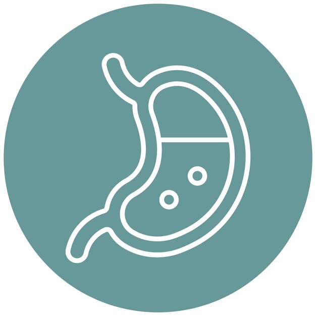 Vector diseño vectorial estilo del icono de gastroenterología