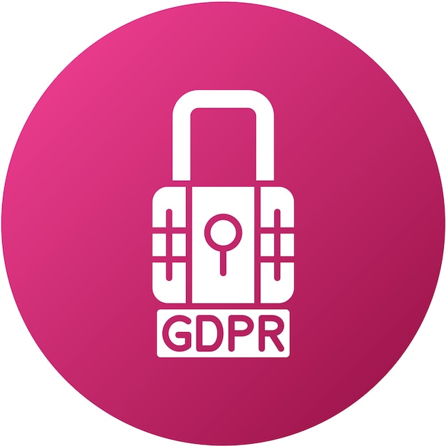 Vector diseño vectorial estilo de icono gdpr