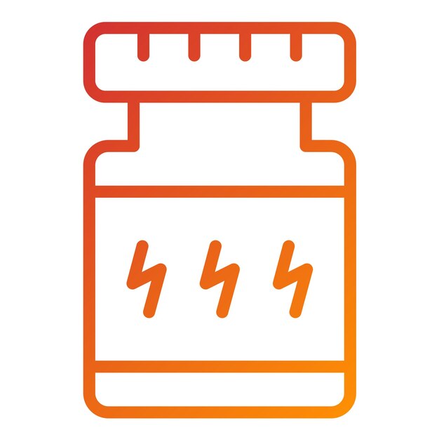 Diseño vectorial Estilo del icono de gel energético