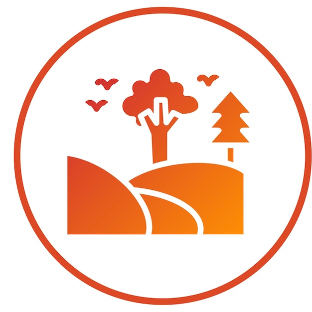 Diseño vectorial Estilo de icono de geografía ambiental