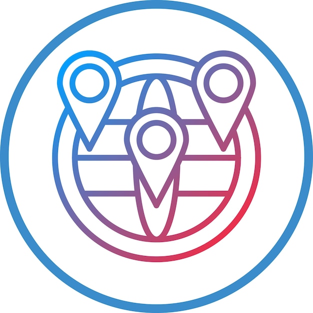 Diseño vectorial Estilo del icono de geolocalización
