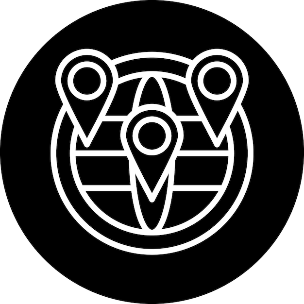Diseño vectorial Estilo del icono de geolocalización