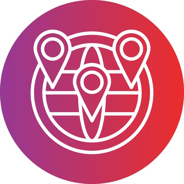 Diseño vectorial Estilo del icono de geolocalización