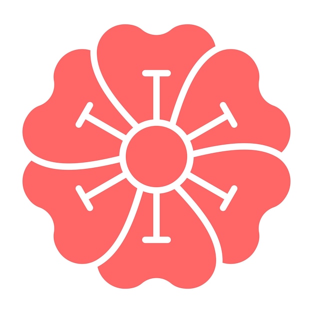 Diseño vectorial Estilo de icono de geranio