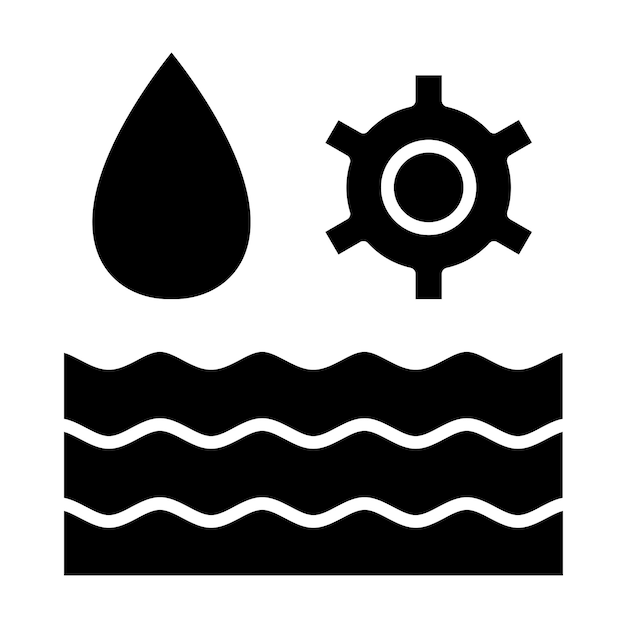 Diseño vectorial Estilo del icono de gestión del agua