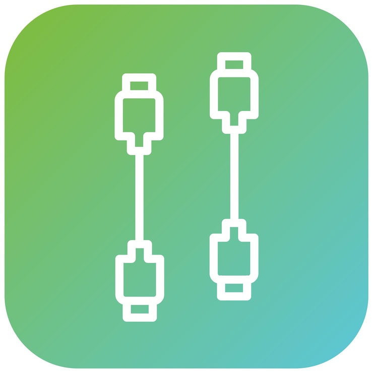 Vector diseño vectorial estilo del icono de gestión de cables