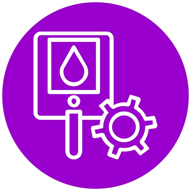 Diseño vectorial Estilo del icono de gestión de la diabetes
