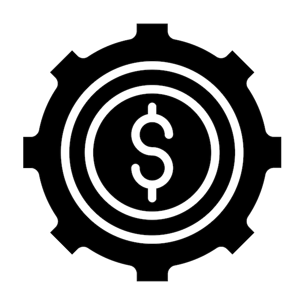 Diseño vectorial Estilo del icono de gestión de dinero