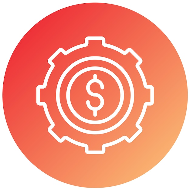 Diseño vectorial Estilo del icono de gestión de dinero