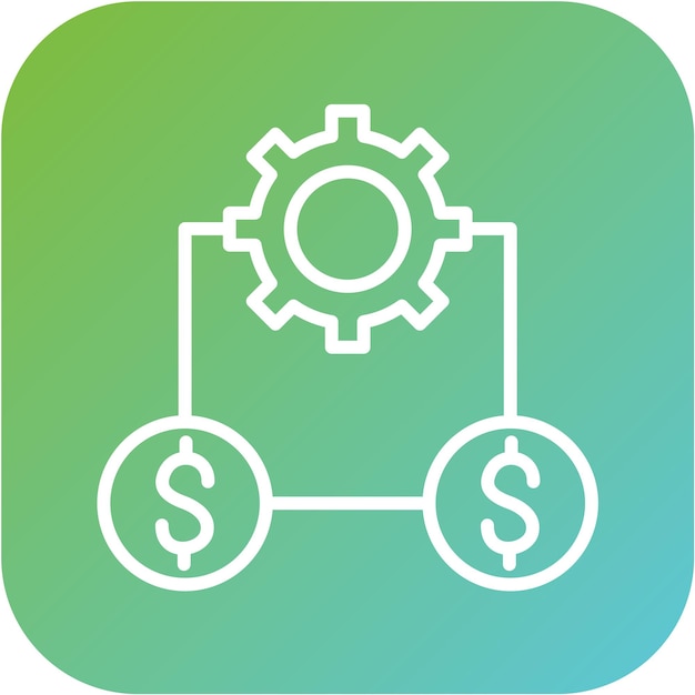 Diseño vectorial Estilo del icono de gestión de dinero