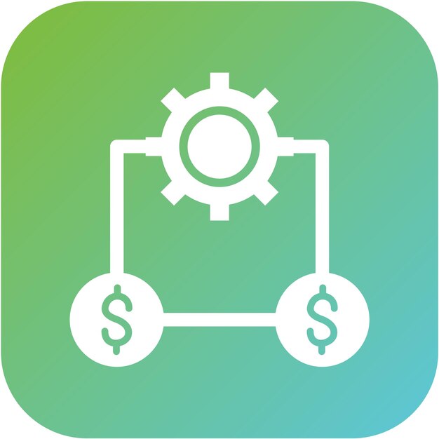 Diseño vectorial Estilo del icono de gestión de dinero