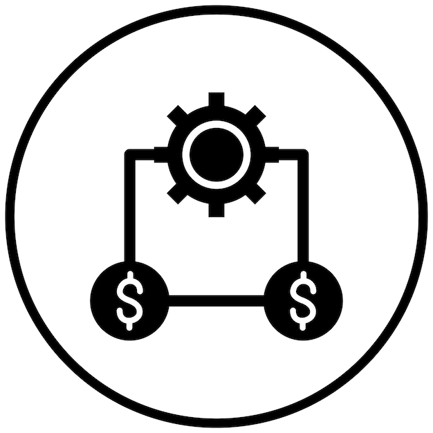 Diseño vectorial Estilo del icono de gestión de dinero