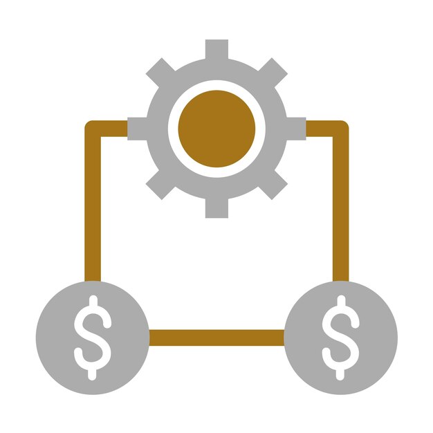 Diseño vectorial Estilo del icono de gestión de dinero