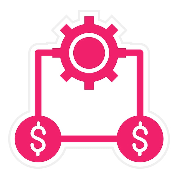 Diseño vectorial Estilo del icono de gestión de dinero
