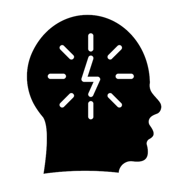 Diseño vectorial Estilo del icono de gestión del dolor