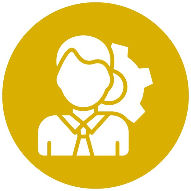 Diseño vectorial Estilo del icono de gestión de empleados