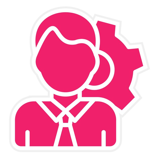 Diseño vectorial Estilo del icono de gestión de empleados