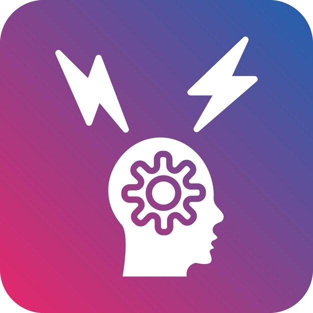 Diseño vectorial Estilo del icono de gestión del estrés