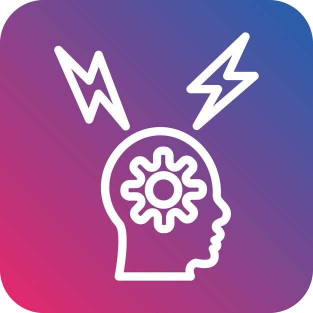 Diseño vectorial Estilo del icono de gestión del estrés