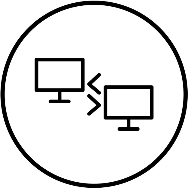 Diseño vectorial Estilo del icono de gestión remota