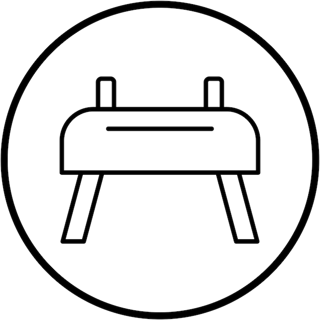 Diseño vectorial Estilo de icono de gimnasia de cabra
