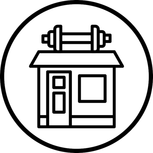 Diseño vectorial de estilo de icono de gimnasio