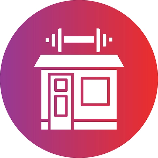 Diseño vectorial de estilo de icono de gimnasio