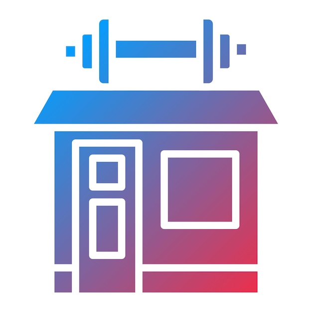 Diseño vectorial de estilo de icono de gimnasio