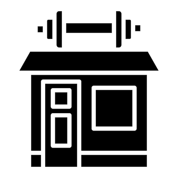 Diseño vectorial de estilo de icono de gimnasio