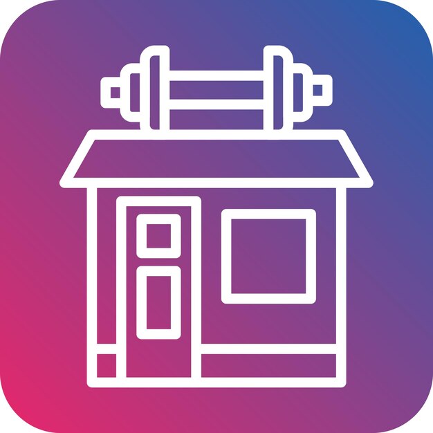 Diseño vectorial de estilo de icono de gimnasio