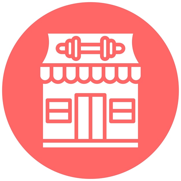 Diseño vectorial de estilo de icono de gimnasio