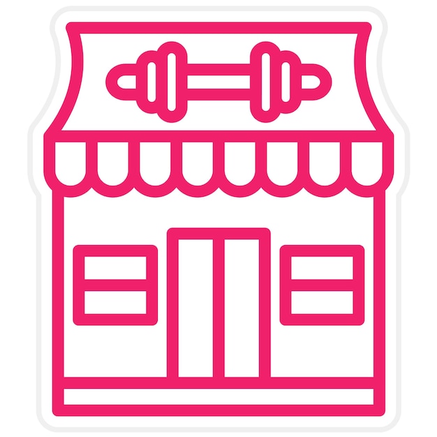 Diseño vectorial de estilo de icono de gimnasio