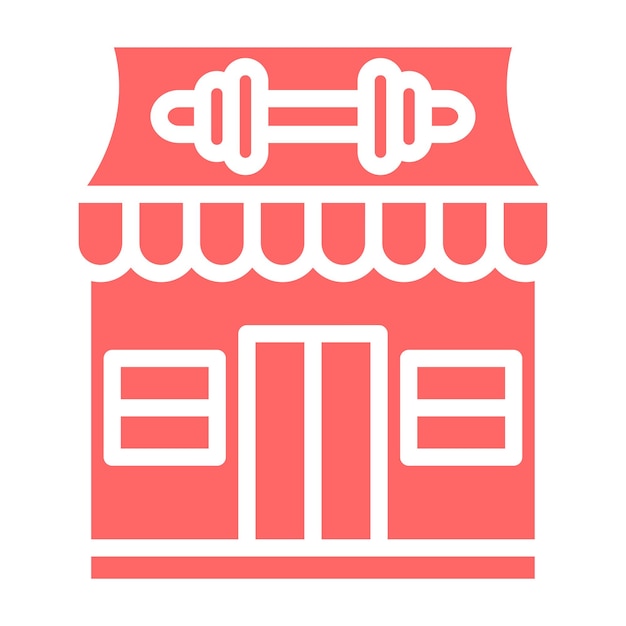 Diseño vectorial de estilo de icono de gimnasio