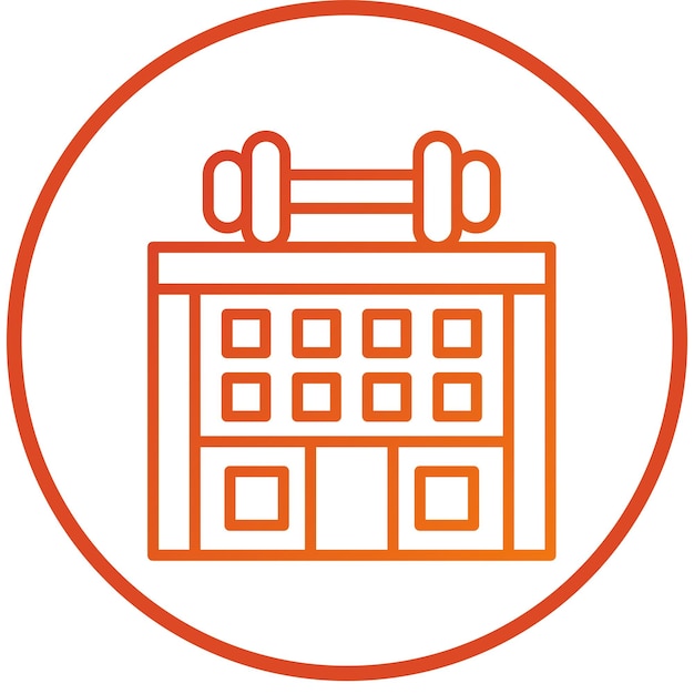 Diseño vectorial de estilo de icono de gimnasio