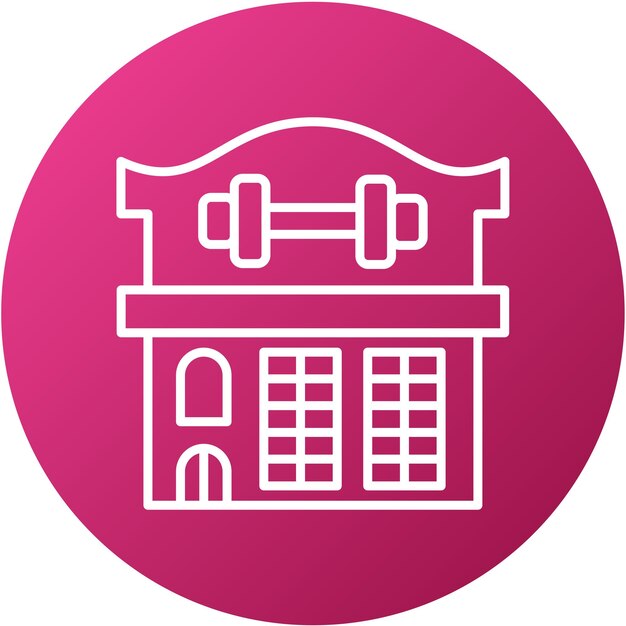 Diseño vectorial de estilo de icono de gimnasio