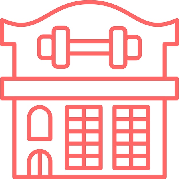 Diseño vectorial de estilo de icono de gimnasio