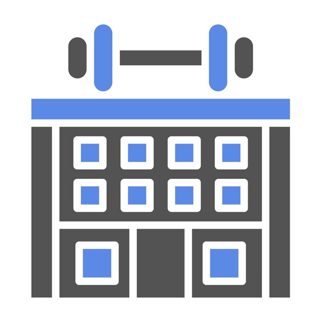 Diseño vectorial de estilo de icono de gimnasio