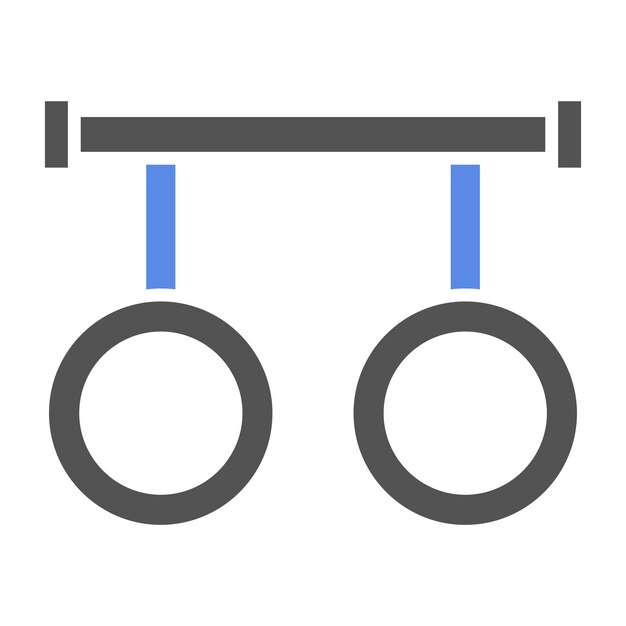 Diseño vectorial Estilo de icono de gimnasta