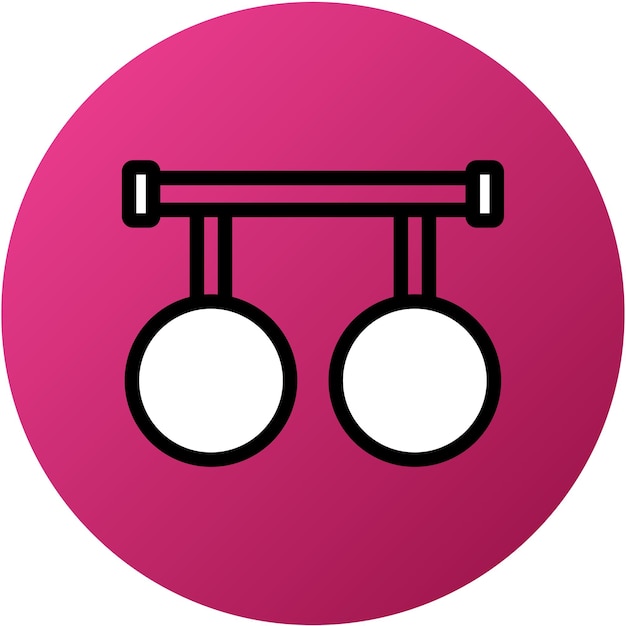 Diseño vectorial Estilo de icono de gimnasta