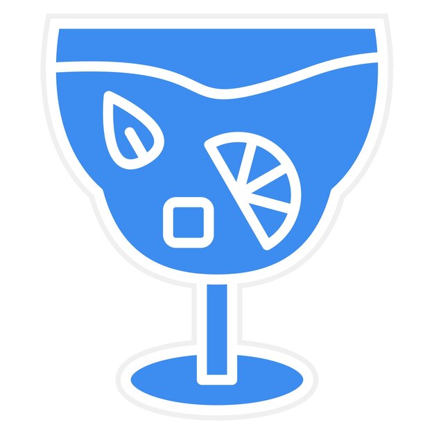 Diseño vectorial estilo icono Gin Tonic