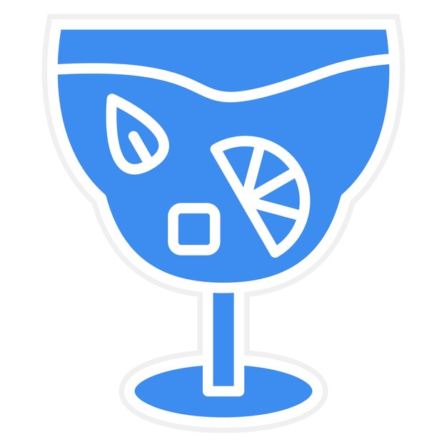 Diseño vectorial estilo icono gin tonic