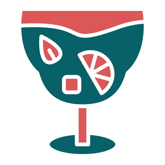 Vector diseño vectorial estilo icono gin tonic