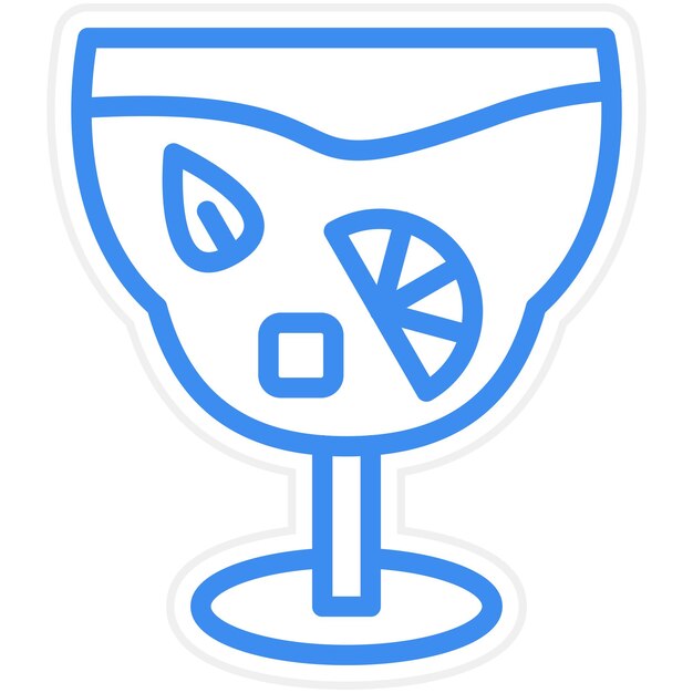 Vector diseño vectorial estilo icono gin tonic